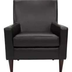 Emma Black Faux Leather Accent Chair