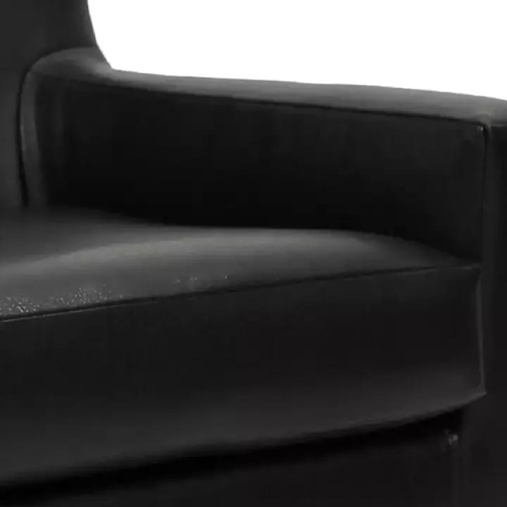 Emma Black Faux Leather Accent Chair