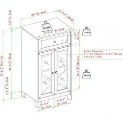 English Oak Double Door Reeves Cabinet