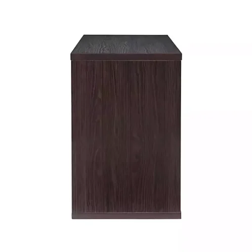 Espresso Cube Storage Wood Desk