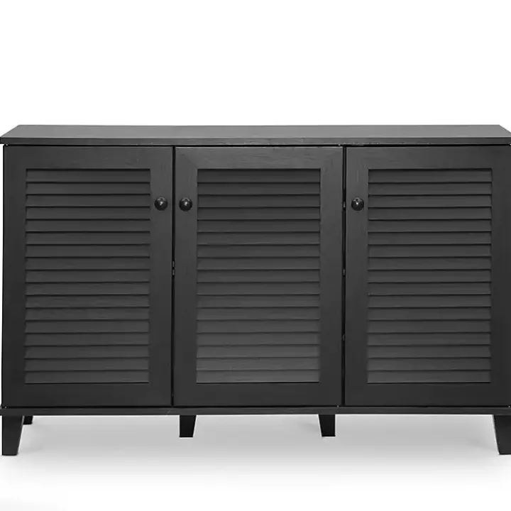 Espresso 3-Door Wood Cabinet