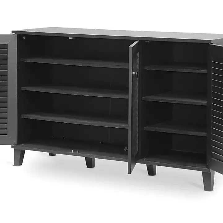 Espresso 3-Door Wood Cabinet