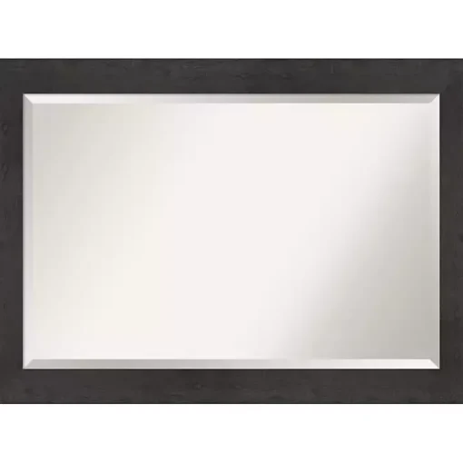 Espresso Plank Beveled Mirror