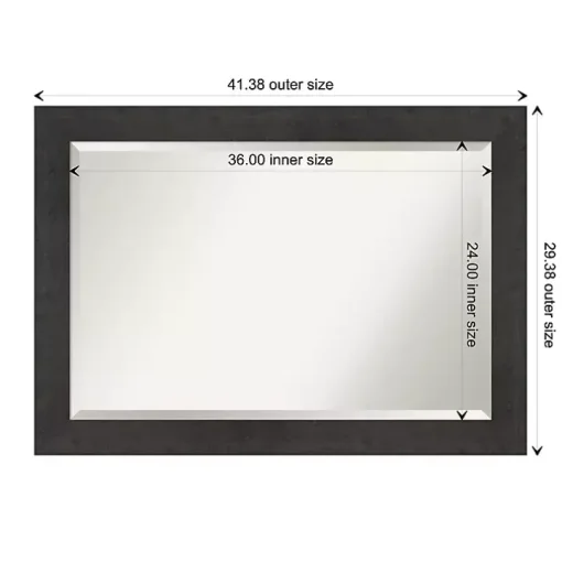 Espresso Plank Beveled Mirror