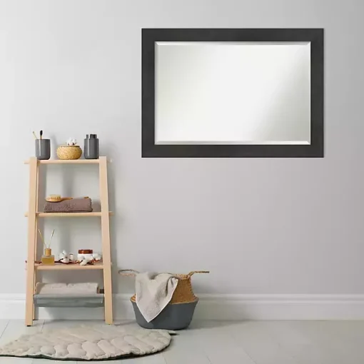 Espresso Plank Beveled Mirror