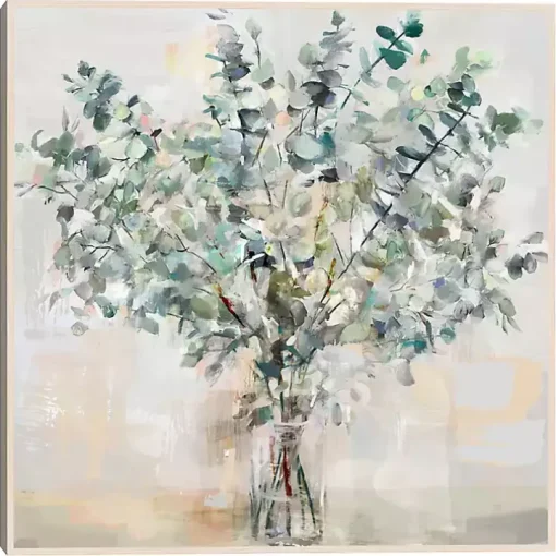 Essential Greens I Framed Canvas Print, 35x35 in.