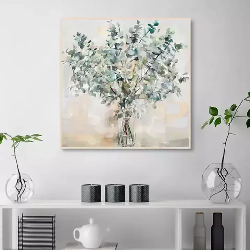 Essential Greens I Framed Canvas Print, 35x35 in.