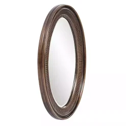 Ethan Bronze Ribbed Oval Wall Mirror