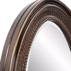 Ethan Bronze Ribbed Oval Wall Mirror