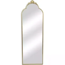 Everlaine Gold Modern Victorian Leaner Mirror