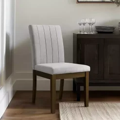 Everly Gray Upholstered Dining Chairs, Set of 2