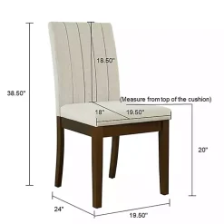 Everly Taupe Upholstered Dining Chairs, Set of 2