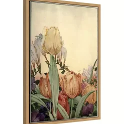 Fantasy Garden Tulip Framed Canvas Art Print