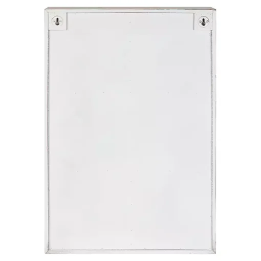 Farmhouse Chic White Wood & Iron Wall Cabinet