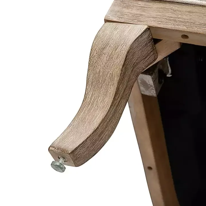 Farmhouse Gray & Ivory Striped Armchair