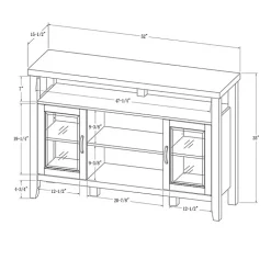 Farmhouse Highboy Dark Walnut TV Stand