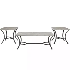 Faux Concrete 3-pc. Coffee & Side Table Set