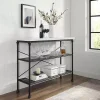 Faux Marble Top 3-Tier Melody Console Table