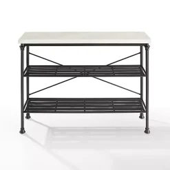 Faux Marble Top 3-Tier Melody Console Table