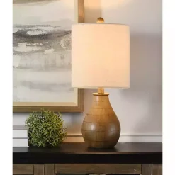 Faux Wood Accent Table Lamp
