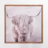 Felt Highland Cow Framed Art Print