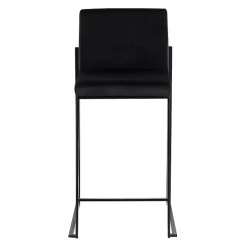 Fiji Black Velvet Counter Stools, Set of 3
