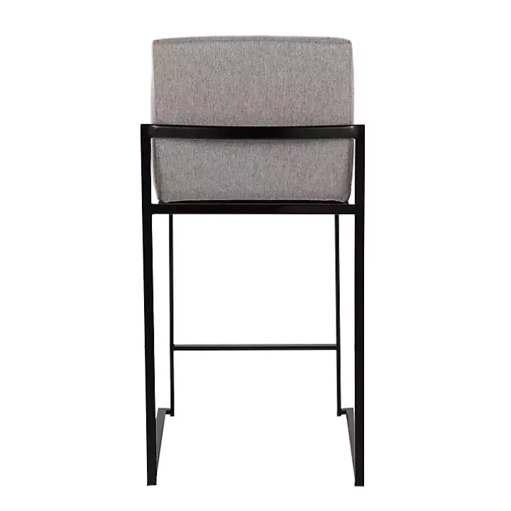 Fiji Gray Upholstered Counter Stools, Set of 3
