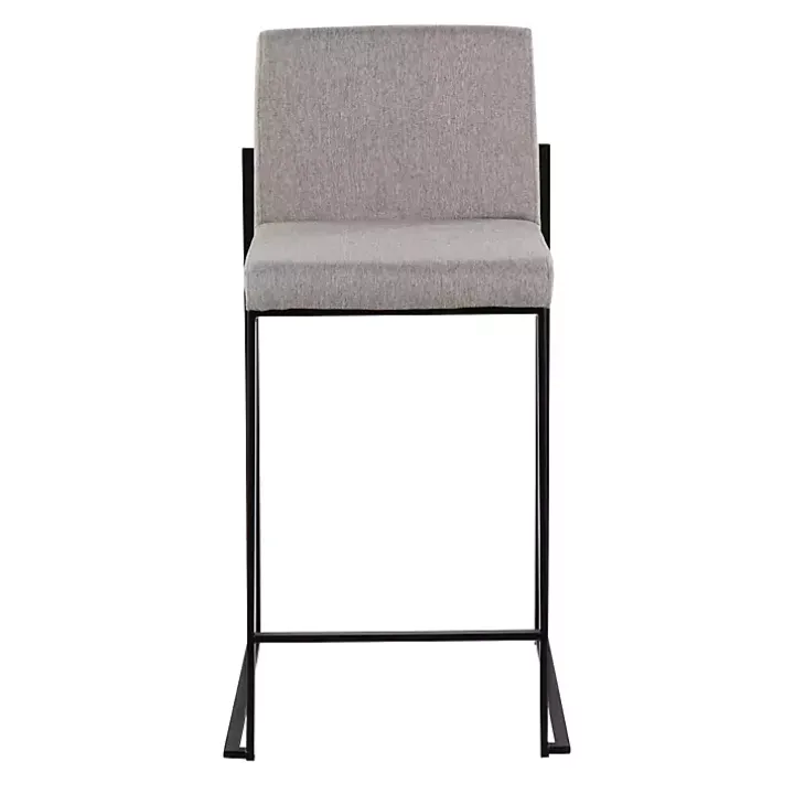 Fiji Gray Upholstered Counter Stools, Set of 3