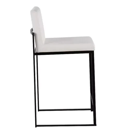 Fiji White Velvet Counter Stools, Set of 3