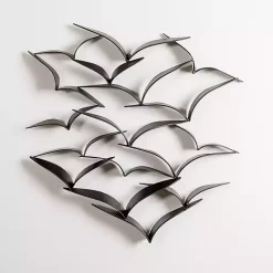 Flock of Birds Black Metal Wall Plaque