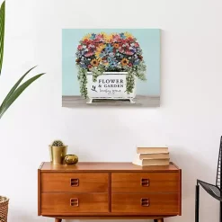Floral Bathtub Canvas Art Print
