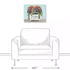 Floral Bathtub Canvas Art Print