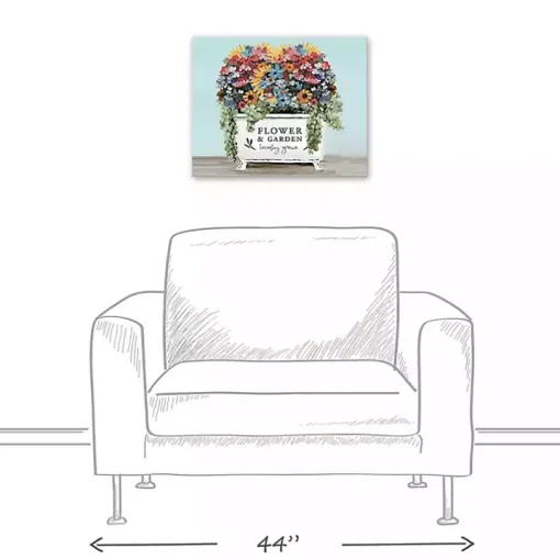 Floral Bathtub Canvas Art Print