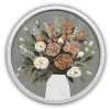 Floral Spice Bouquet Round White Framed Print