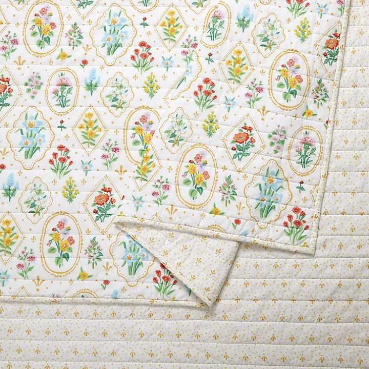 Floral Wallpaper 3-pc. King Quilt Set
