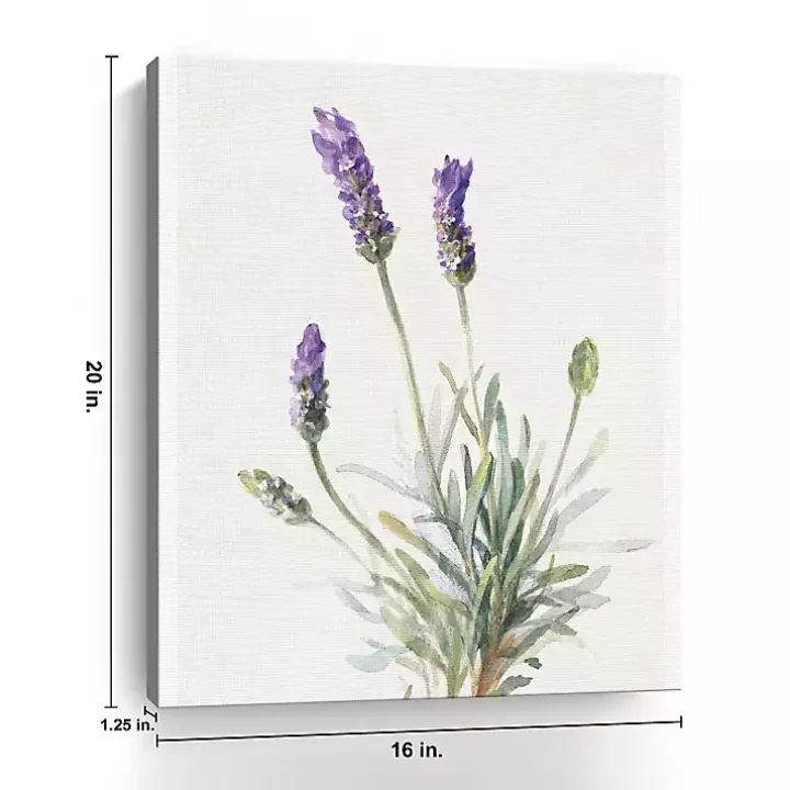Floursack Lavender III Linen Canvas Art Print