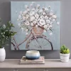 Flower Basket on Bike Canvas Art Print