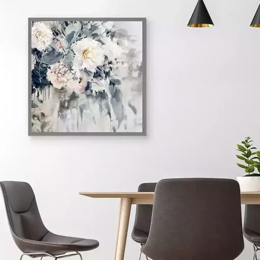 Flower Impressions Framed Canvas Art Print