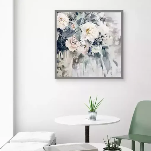 Flower Impressions Framed Canvas Art Print
