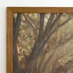 Forest Lined Path Framed Art Print