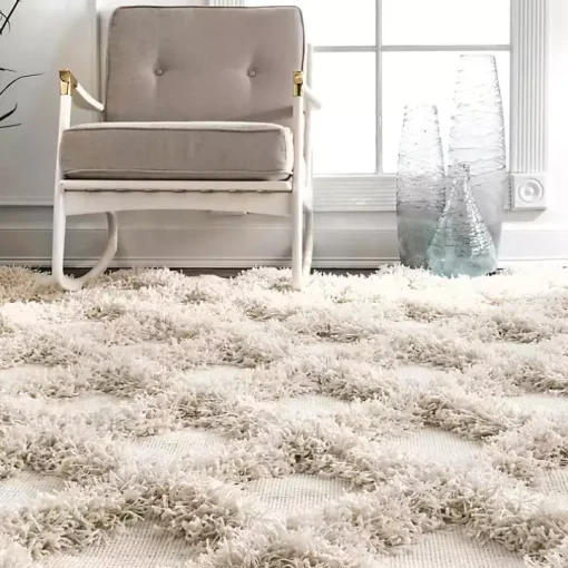 Francis Diamond Shaggy Area Rug, 6x9