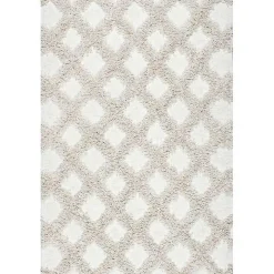 Francis Diamond Shaggy Area Rug, 6x9