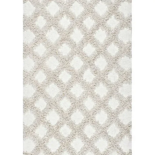 Francis Diamond Shaggy Area Rug, 6x9