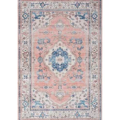 Fulton Coral Medallion Area Rug, 7x9