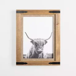 Furry Highland Cow Framed Art Print