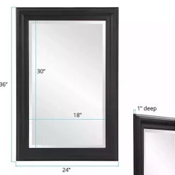 George Black Ridged Rectangular Wall Mirror