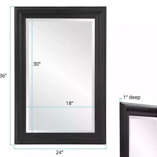 George Black Ridged Rectangular Wall Mirror