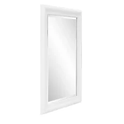 George White Ridged Rectangular Wall Mirror