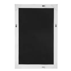 George White Ridged Rectangular Wall Mirror