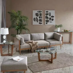 Glass Triangular Walker Coffee Table